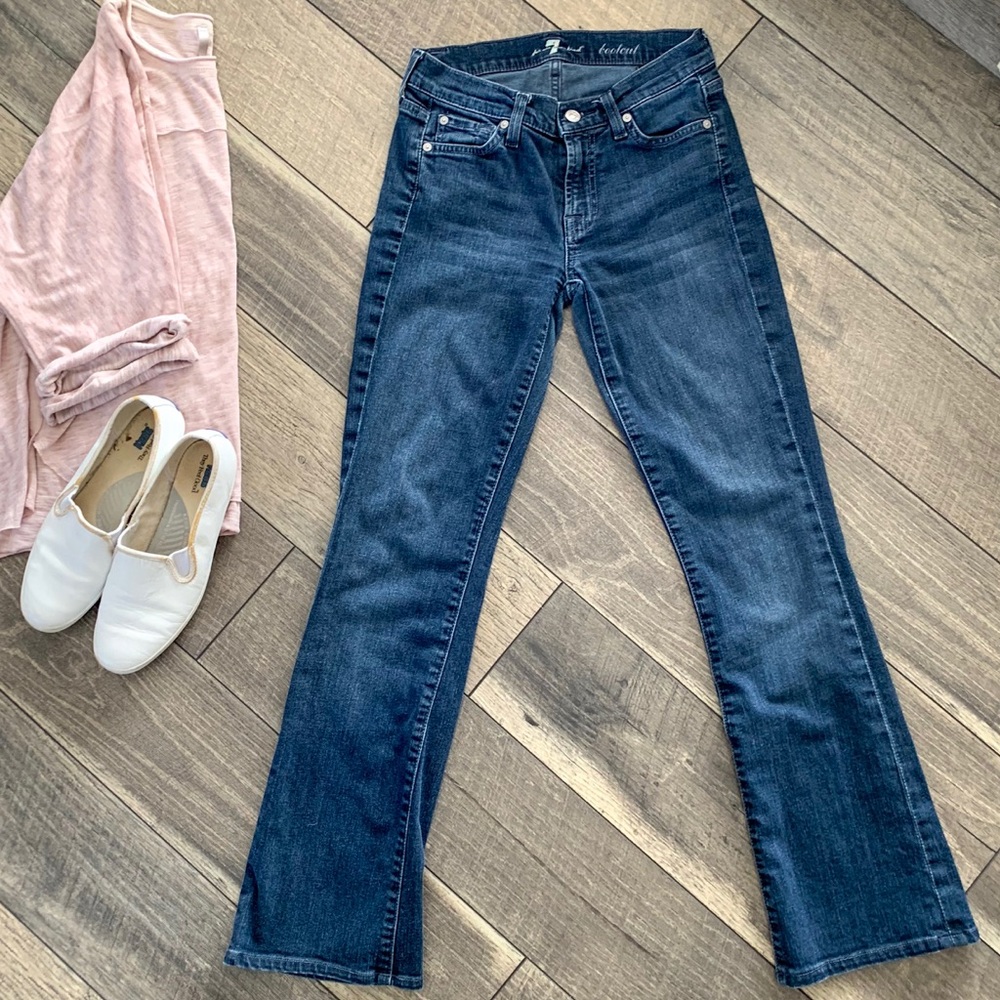 7FAM  BOOT CUT 5 POCKET MEDIUM WASH JEANS